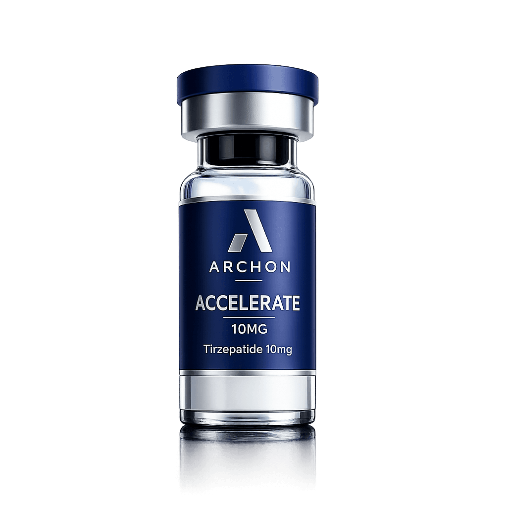 Accelerate (Tirzepatide) (20 mg) research peptide vial — Archon Peptide